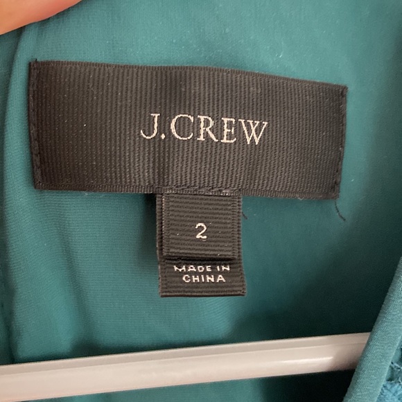 J Crew Green Eyelet Dress Size 2 - Picture 3 of 5